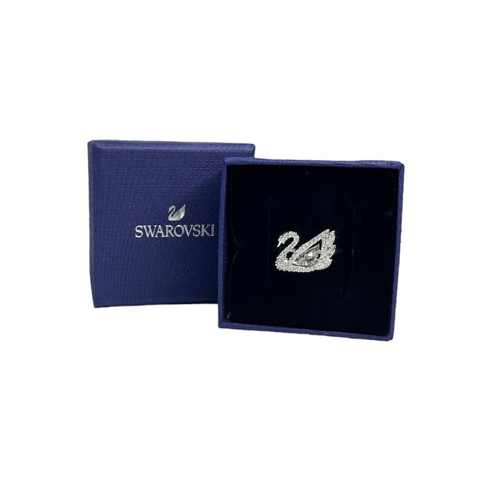 Swarovski Dancing Swan ring Swan, White, Rhodium plated EUR 55 / USA 6.75
